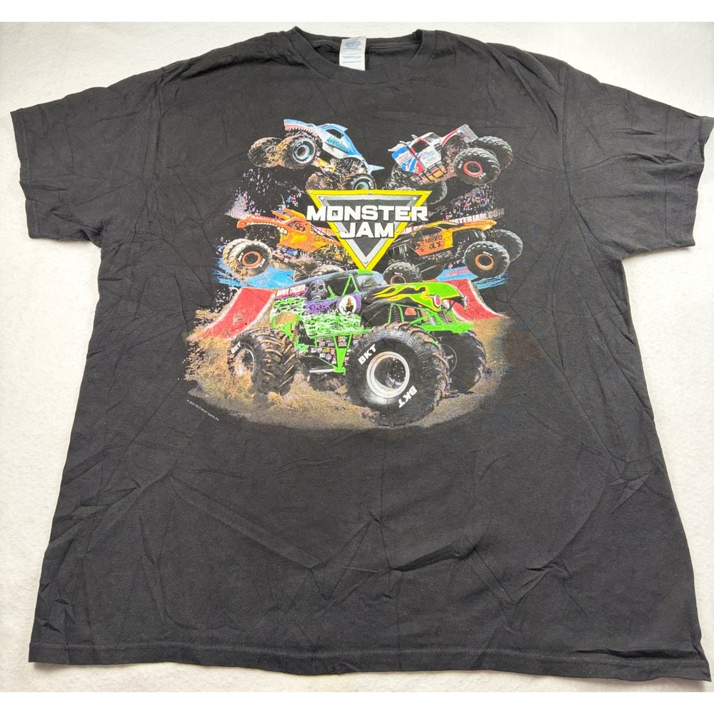 Monster Jam 2023 World Tour T-Shirt Mens XL Black Grave Digger Graphic Tee Delta